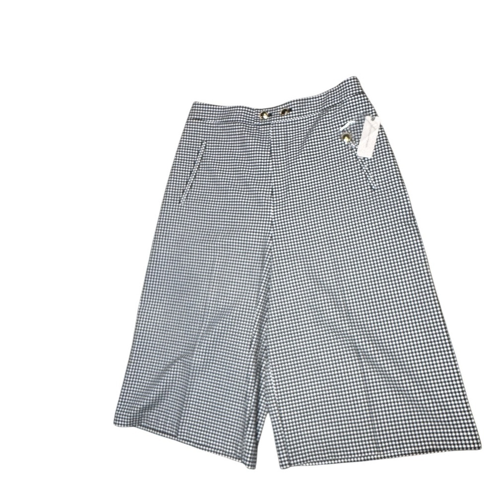 NWT Maeve Tailored Culotte Shorts Houndstooth Black White Size 8 - Picture 5 of 15